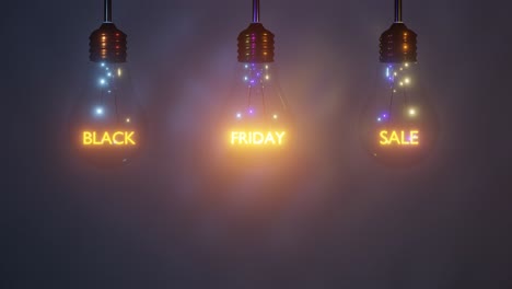 Black-Friday-Sale-light-bulbs-concept-3d-rendering-animation