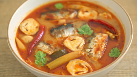 Tom-Yum-canned-mackerel-in-spicy-soup---Asian-food-style