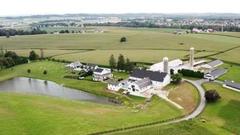 Aerial-of-large-American-farm