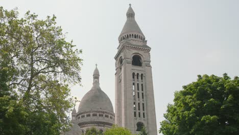 Captura-De-Video-De-1080-Píxeles-De-La-Basílica-Del-Sacré-Coeur,-París,-Capturada-En-Un-Clima-Despejado