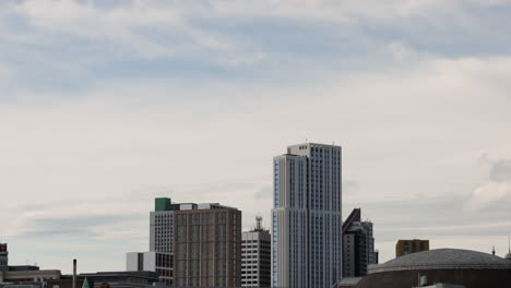 Leeds-City-Centre-Time-Lapse-with-Fluffy-Cumulus-Clouds