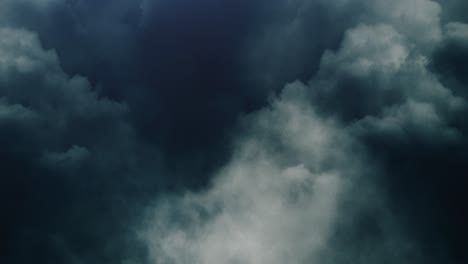Zeitraffer,-Gewitter-Und-Blitze-In-Sich-Bewegenden-Dunklen-Säulenwolken