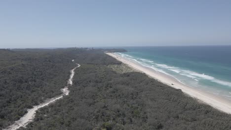 North-Stradbroke-Island-With-Main-Beach,-Minjerribah-Camping,-And-George-Nothling-Drive-Conservation-Area-In-Queensland,-Australia