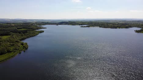 Aerial-Over-Shimmering-Roadford-Lake.-Dolly-Back