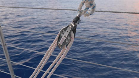 Sailing-rigging-with-rope,-and-block-or-pulley