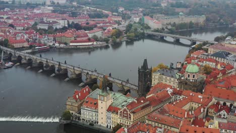 Aerial-cinematic-view-of-Prague-scenic-autumn