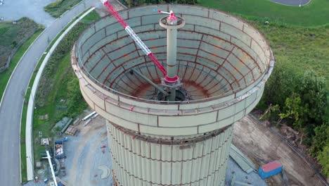 Aerial-of-water-tower-under-construction