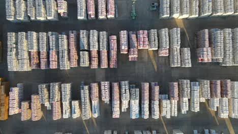 Bird's-Eye-View-Of-Boxes-Of-Tiles-Piled-Outdoor-In-A-Tile-Factory