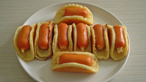 homemade-flat-pancake-roll-with-sausage