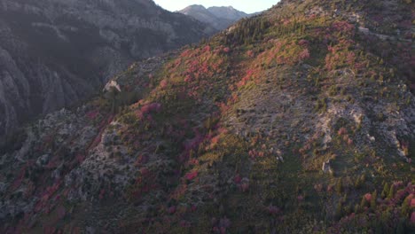 Montañas-Con-Impresionantes-Colores-De-Otoño-Otoñales-En-Utah