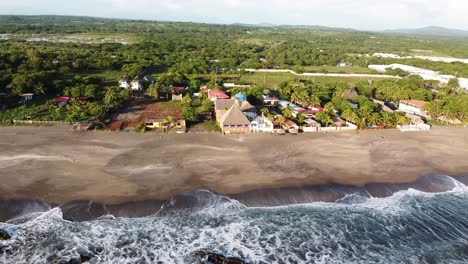 drone-shot-turning-around-some-hotels-of-Leon-Nicaragua