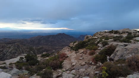 Mount-Lemmon-Within-Santa-Catalina-Mountains-From-Windy-Point-Vista-In-Catalina-Highway,-Arizona,-USA