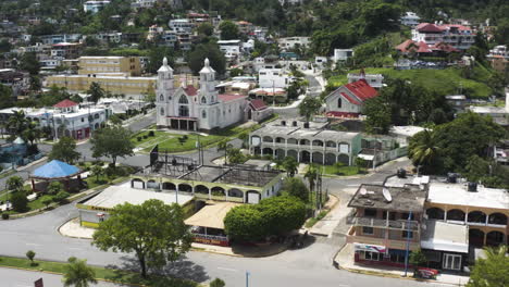 Coastal-Town-Of-Samana-Between-The-Lush-Rainforest-And-The-Atlantic-Ocean-In-Dominican-Republic