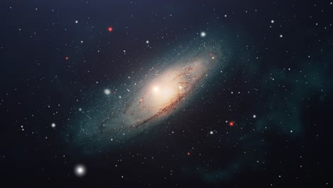 Universo-4k,-Una-Galaxia-Y-Estrellas.