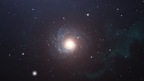 Universum,-Spiralförmige-Galaxie,-Die-Im-Weltraum-Schwebt