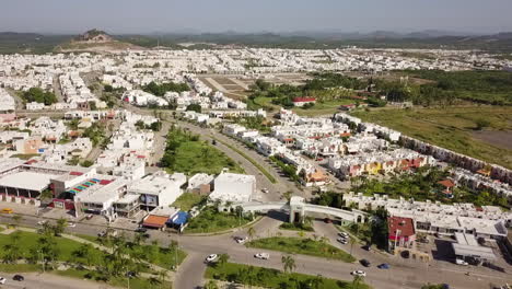 Air-View-of-Social-development-real-estate-houses,-Mexico