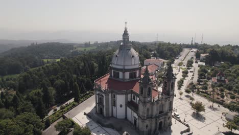 Aerial-circling-over-Sanctuary-of-Our-Lady-of-Sameiro-in-Braga