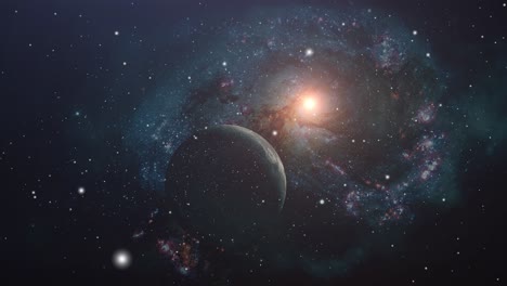 Universo,-Planetas-Con-Fondo-De-Nubes-Nebulosas-Y-Galaxias-Moviéndose-En-El-Espacio