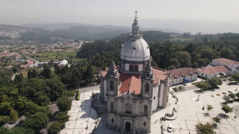 Stunning-mountaintop-view-of-marian-sanctuary-of-sameiro-in-Braga-Portugal