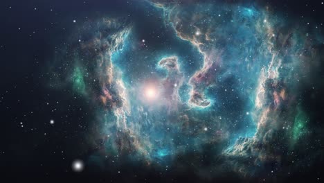 Universo-4k,-Nubes-Nebulosas-Flotando-Y-Moviéndose-En-El-Espacio