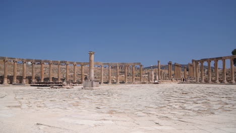 Überreste-Der-Antiken-Griechischen-Römischen-Stadt-Gerasa,-Jerash,-Jordanien