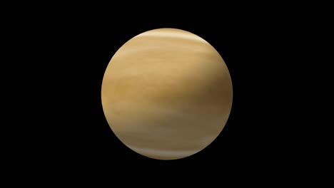 Beautiful-planet-of-Venus-animation-on-dark-space