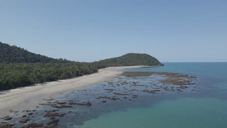 Aerial-View-Of-Myall-Beach-In-Cape-Tribulation-At-Summer
