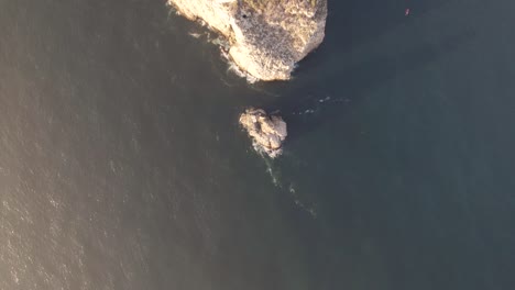 Top-down-aerial-of-Cape-Sao-Vicente-Lighthouse