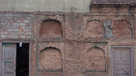 An-old-house-wall-in-Indian-is-made-of-red-bricks