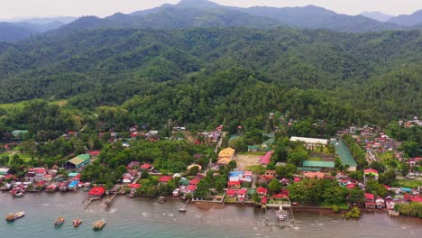 Aerial-View-Of-The-Small-Community-In-Saint-Bernard,-Southern-Leyte,-Philippines
