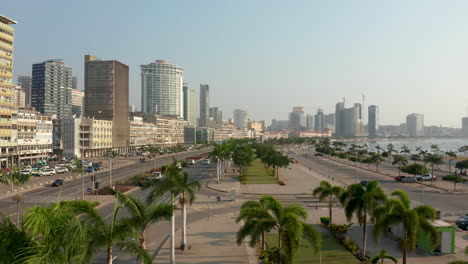Traveling-front,-downtown-city-of-Luanda,-Angola,-Africa-today-3