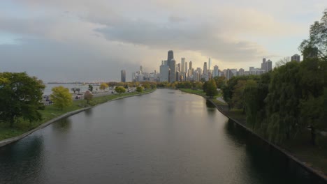 Luftaufnahme-Von-Chicago-Im-Herbst