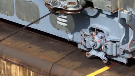 Close-up-of-the-cable-system-of-the-Locomotive-at-Panama-Canal
