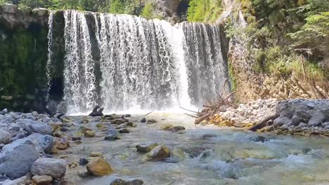 Martuljek-waterfall-in-Slovenian-forest