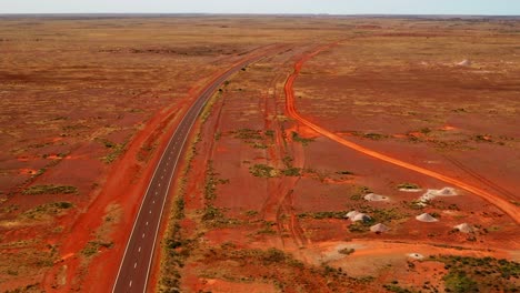 Aerial-View-Of-Stuart-Highway-Along-The-Desert-In-South-Australia