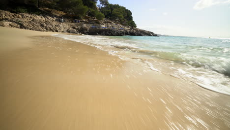 Amusing-Paradise-beach-Calvia-Mallroca-Spain-gimbal-shot