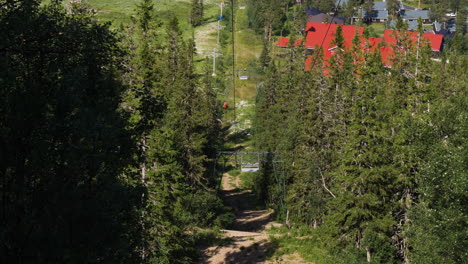 A-Ski-Lift-with-Beautiful-Background-Landscape-of-Sweden