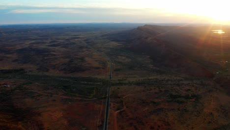 Panoramic-View-Of-Deserted-Aboriginal-Landscape-Of-Alice-Springs-In-Northern-Territory,-Central-Australia