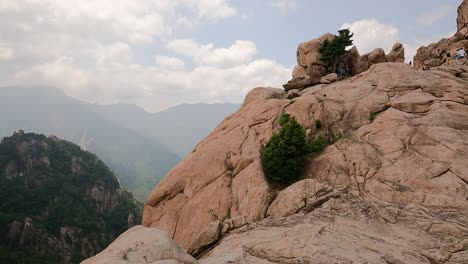 Scenic-View-Of-The-Mountains-And-Rock-Formations-In-Seoraksan-National-Park-South-Korea-In-The-Summer---medium-shot