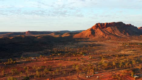 Distant-View-Of-West-MacDonnell-Ranges-On-The-Wilderness-Of-Alice-Springs,-Northern-Territory,-Australia