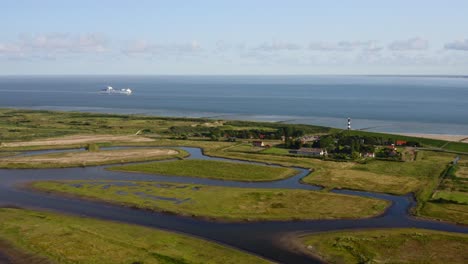 Luftaufnahme-Der-Nordsee-Und-Der-Wasserdünen---Ein-Naturgebiet-Und-Erholungspark-In-Der-Provinz-Zeeland,-Niederlande