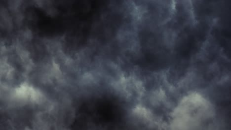 4k-Dark-cloudy-sky-in-rainy-season,-background