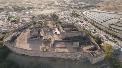 Fortified-walls-of-Castro-Marim-medieval-hilltop-Castle