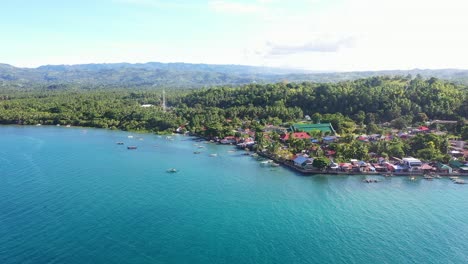 Beautiful-Tropical-Scenery-In-Southern-Leyte-Philippines-In-The-Summer---aerial-shot