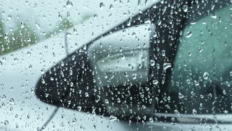 The-car-glass-is-wet-from-the-rain