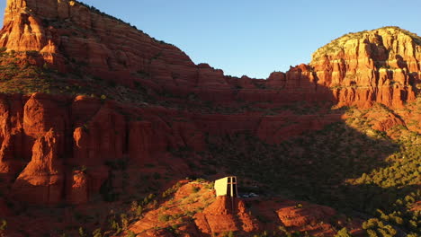 Modern-Scenic-Roman-Catholic-Chapel-Built-Into-The-Red-Rock-Buttes