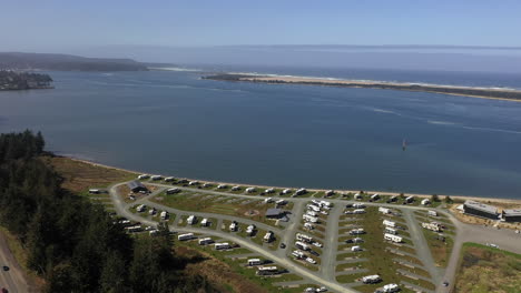 Bay-Point-Landing-Camping-at-Coos-Bay,-Oregon