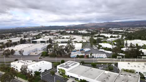 Aerial:-Tustin-industrial-and-commercial-real-estate-in-Los-Angeles,-California