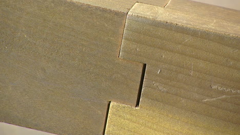 Close-up-of-wood-joint-in-Japanese-carpentry