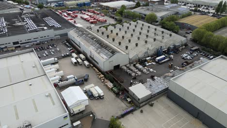 Warehouse's-Brimsdown-Enfield-industrial-estate-Lea-Valley-UK-Aerial-footage